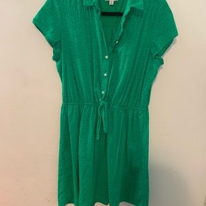J crew mercantile green Eyelet lace dress